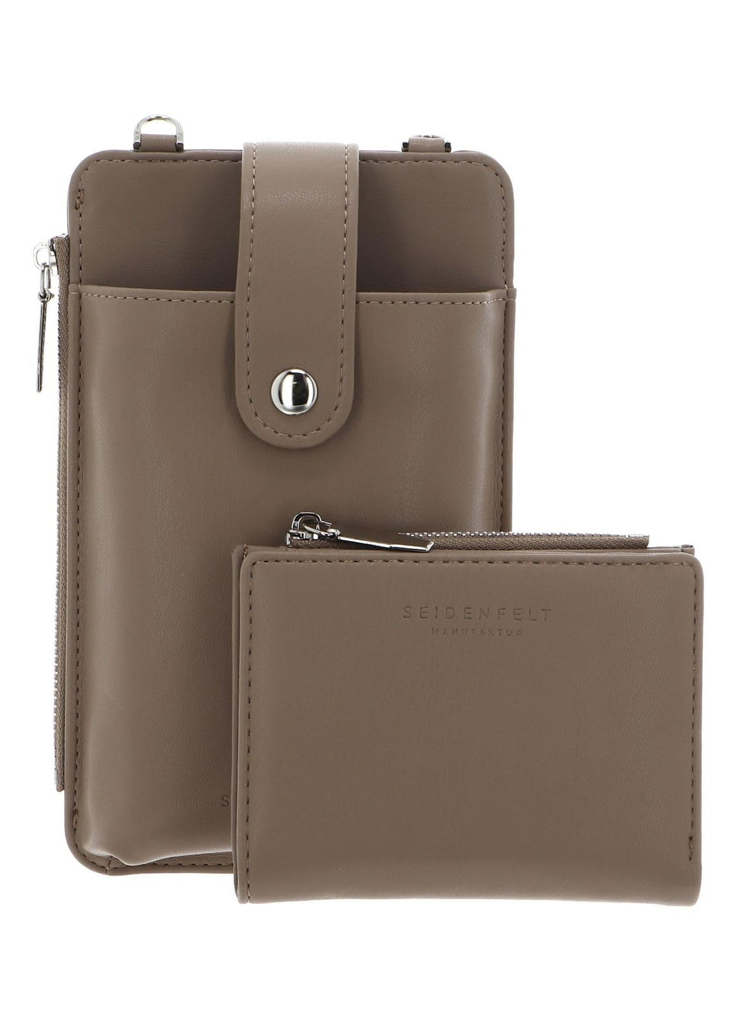 Seidenfelt Medja - Handytasche 18 cm powder taupe, powder taupe
