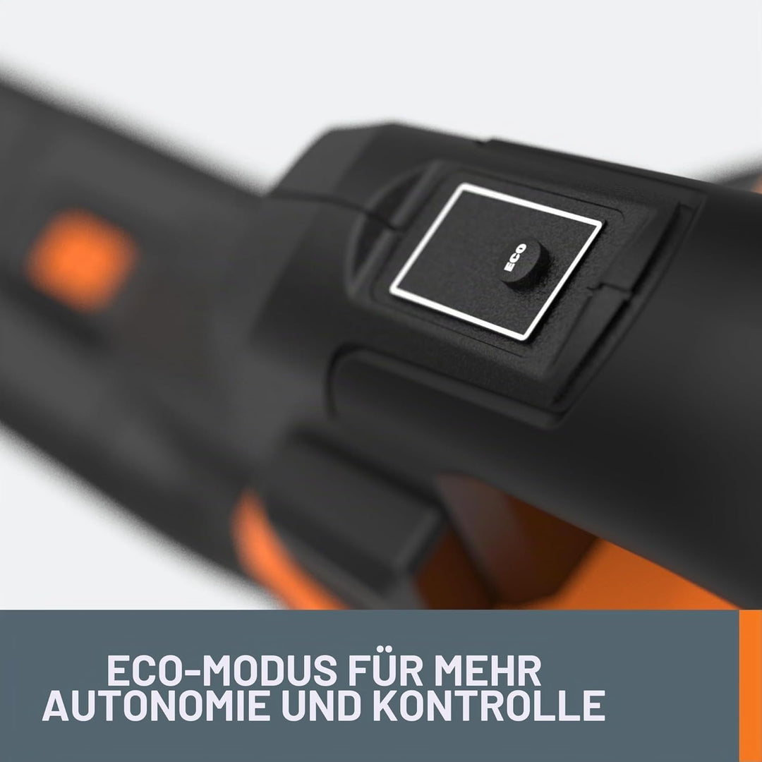 WORX WG583E Akku-Laubbläser/Laubsauger 40V – 3-in-1 Multifunktion zum Laub Zusammenkehren, Aufsaugen