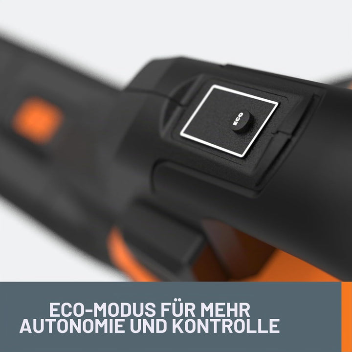 WORX WG583E Akku-Laubbläser/Laubsauger 40V – 3-in-1 Multifunktion zum Laub Zusammenkehren, Aufsaugen