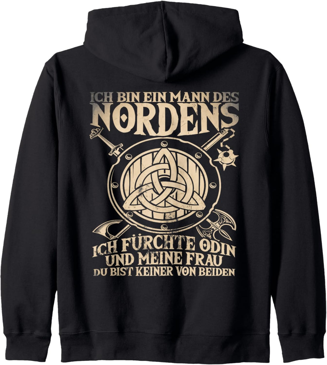 Wikinger Sprüche "Ich Bin Ein Mann Des Nordens" Nordmänner Kapuzenjacke