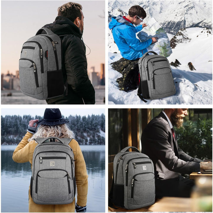 marcello Rucksack Herren, Laptop Rucksäcke mit USB-Ladeanschluss für Arbeit Schule Uni Schulrucksack