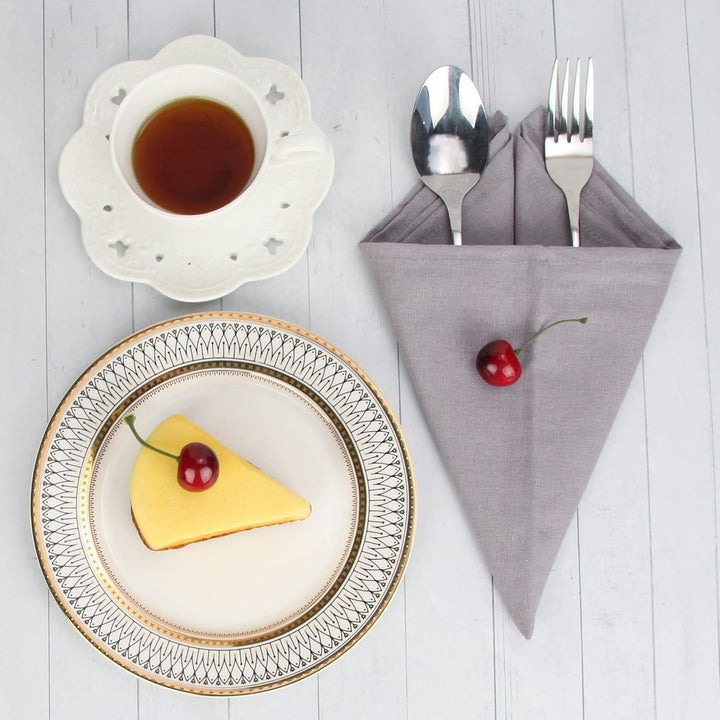 weich Polyester -Leinen gemischt Abendessen Cloth Servietten, 12 Stück (40 x 40 cm), für Veranstaltu
