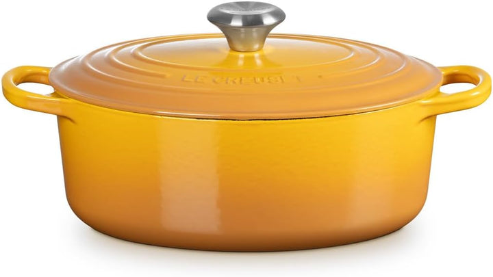 Le Creuset Signature Gusseisen-Bräter mit Deckel, Ø 27 cm, Oval, Für alle Herdarten und Induktion ge
