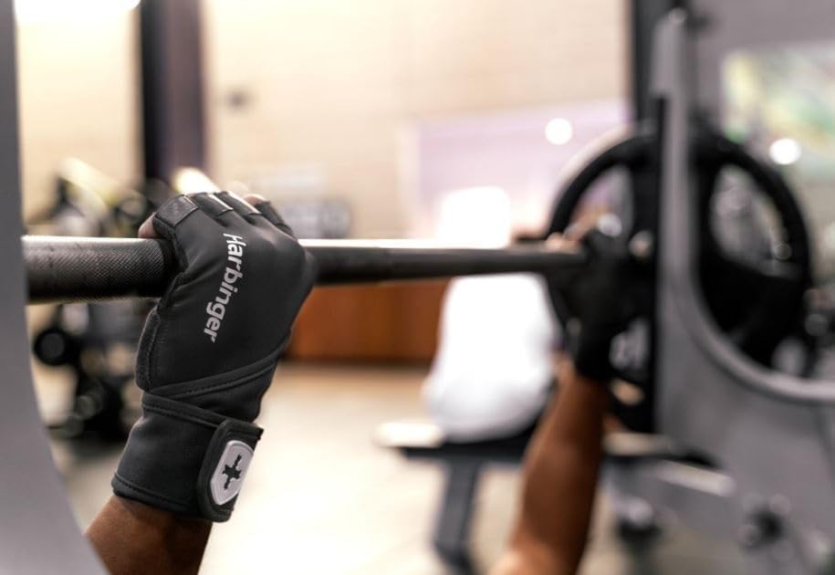 Harbinger Pro Wristwrap Handschuhe, Hebehandschuhe für diejenigen, die Flexibilität und Atmungsaktiv