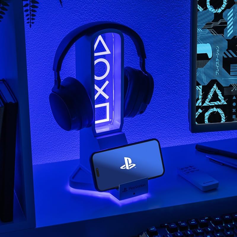 Paladone Playstation 3-in-1-Kopfhörerständer und Tech-Ladestation mit Konsolen-Controller-Halterung