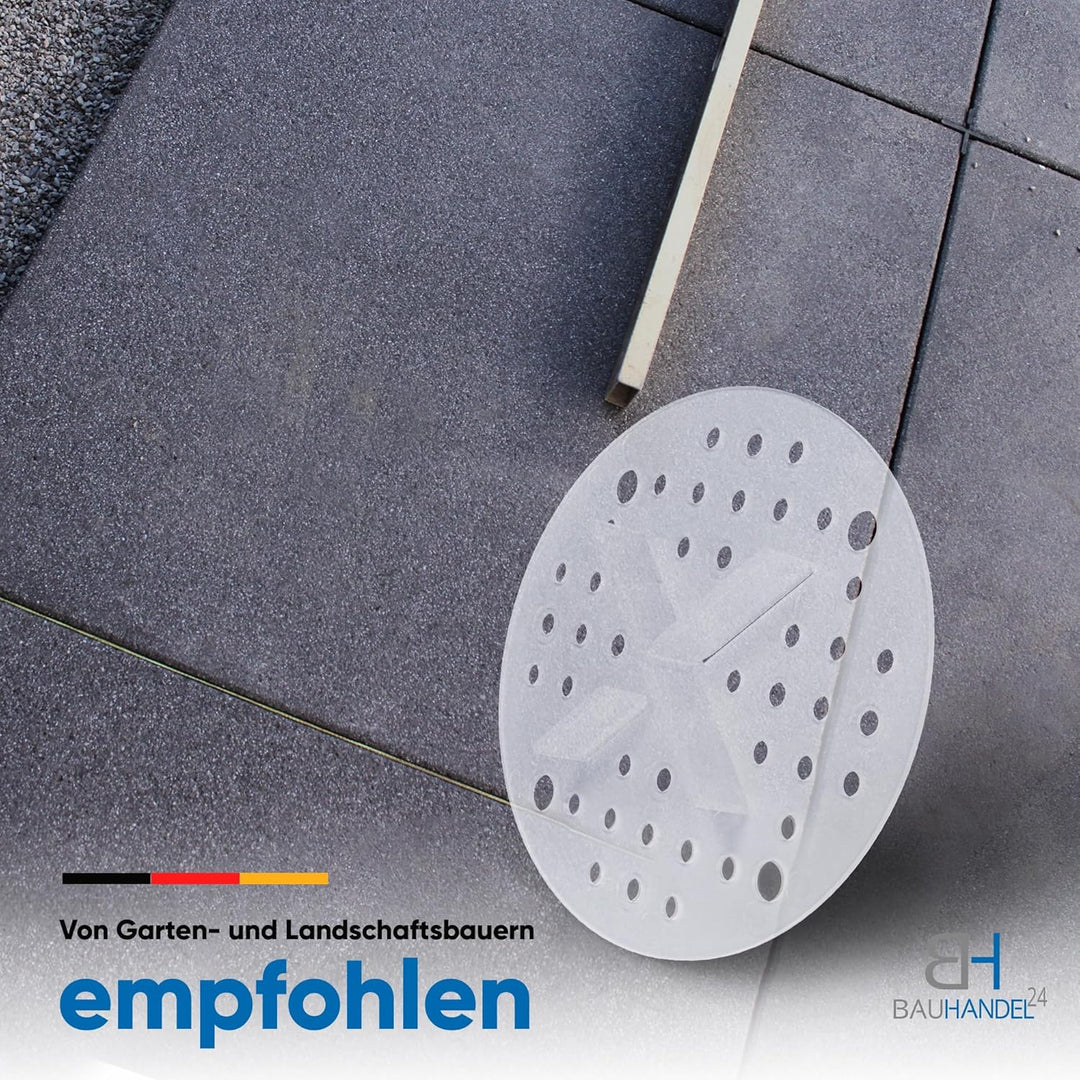 Bauhandel24 Fugenkreuze 3mm für Terrassenplatten Plattenlager Auflage Pads mit Teller Aussenbereich