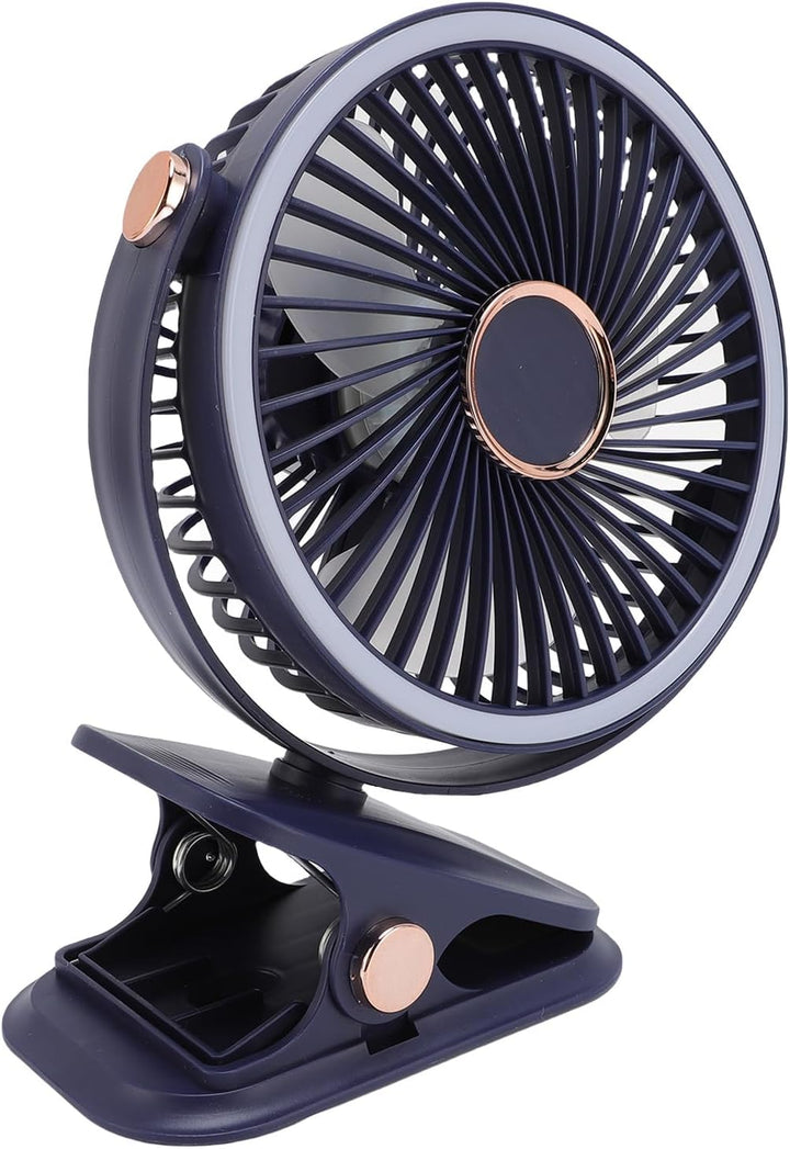 Schreibtischventilator, Mini Ventilator Akku mit Clip, USB-C, Kleiner Schreibtischventilator mit ver