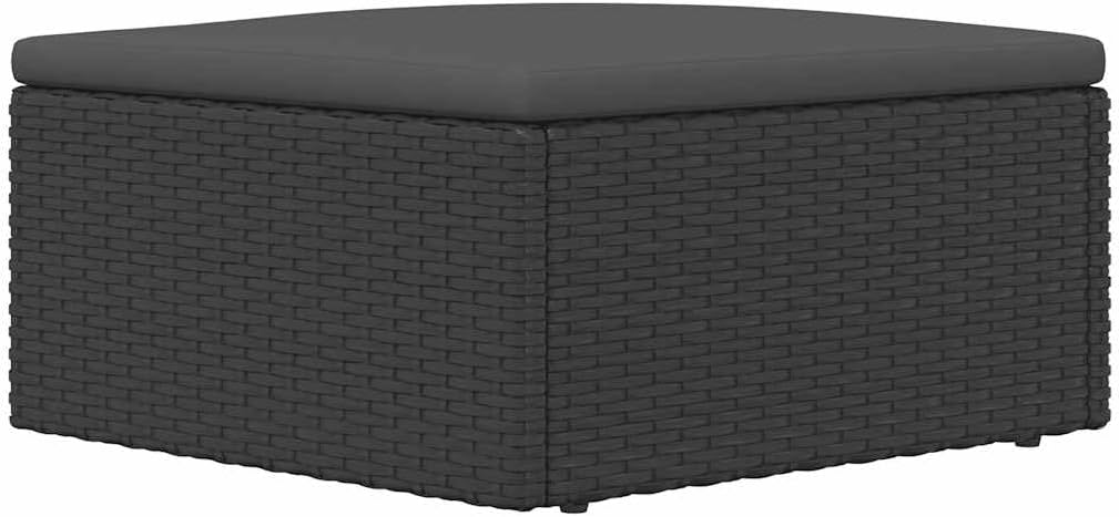 vidaXL Gartenhocker, Sitzhocker mit Kissen, Modular Hocker für Garten Terrasse, Fusshocker Rattanhoc