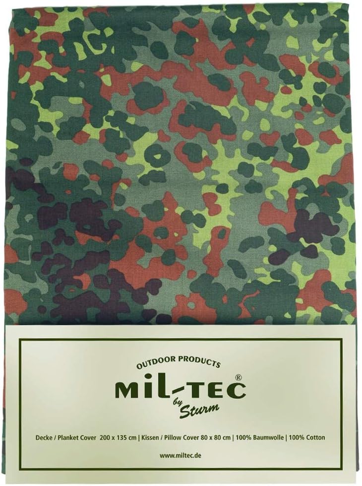 Mil-Tec Bettwäsche 2-TLG.Co Flecktarn Einheitsgrösse, Flecktarn Einheitsgrösse