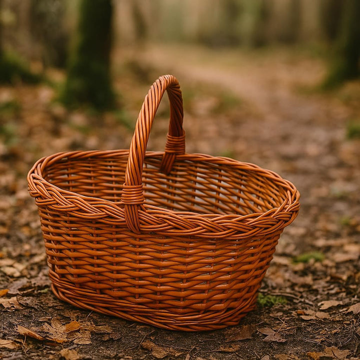 Linea Garden Friend c1550200, Korb-Weide Spaltring-Pilze, 39 x 29 x 30 cm