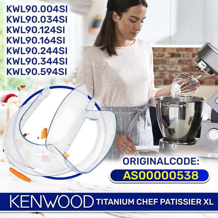 MONTERAL Spritzschutz Deckel für Küchenmaschine mit dem Originalcode AS00000538 für Kenwood Titanium