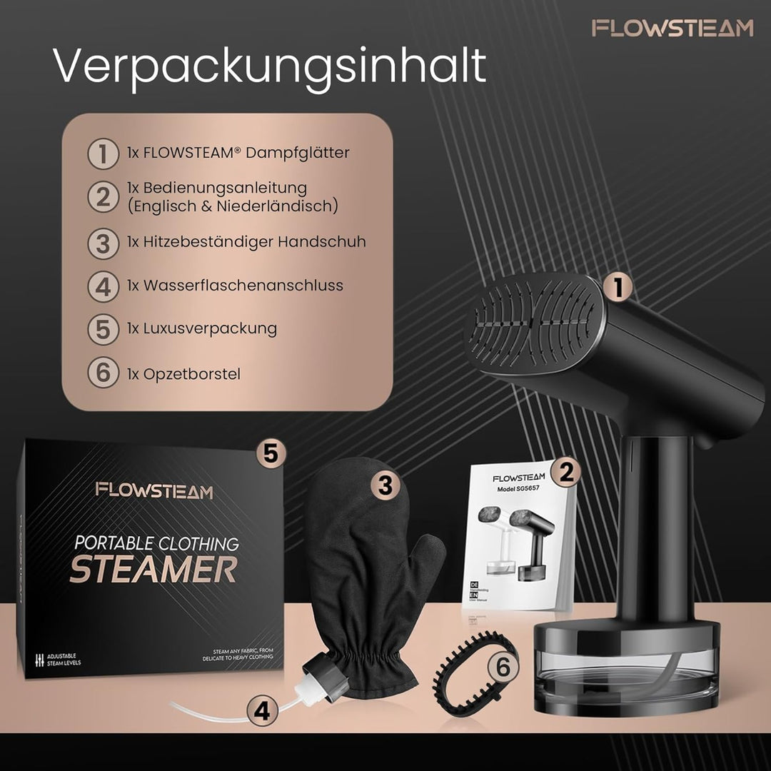 FLOWSTEAM® Dampfglätter - Handdampfer - Matte Gray Editon