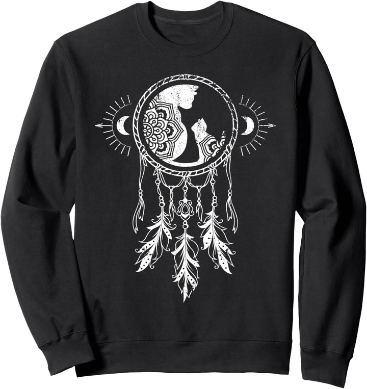 Mandala Cats, Traumfänger Sweatshirt