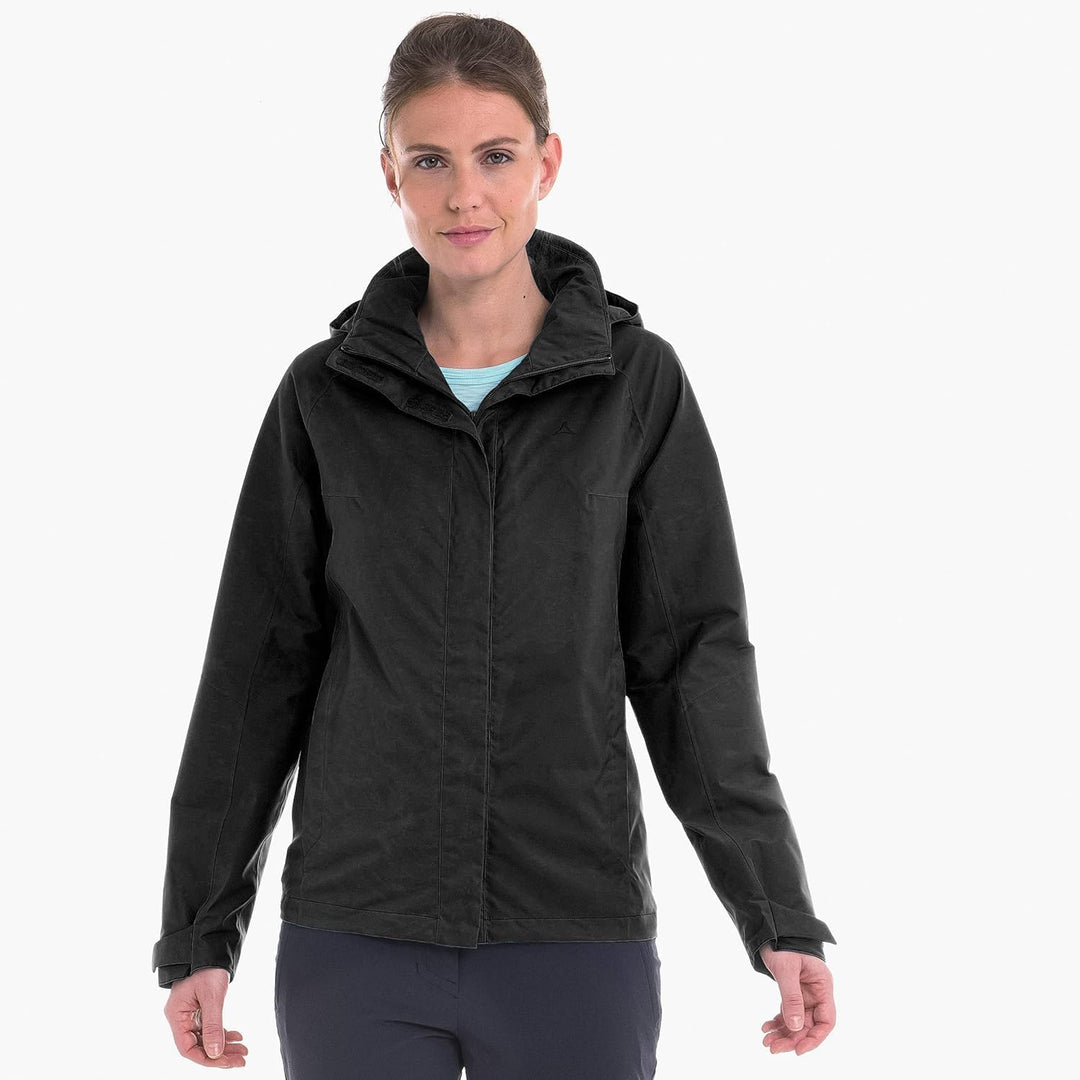 Schöffel Damen Jacket Easy L4, wasser- und winddichte Damen Jacke für jedes Wetter, leichte und flex
