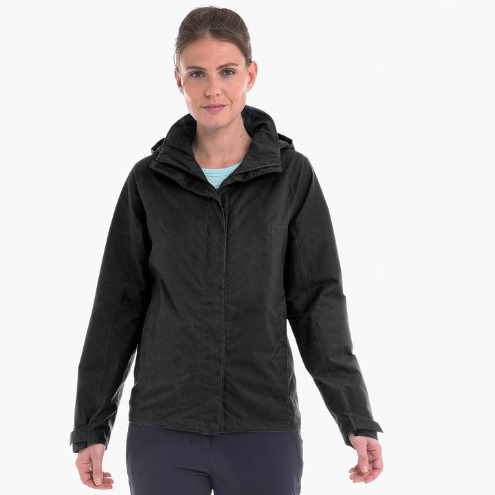 Schöffel Damen Jacket Easy L4, wasser- und winddichte Damen Jacke für jedes Wetter, leichte und flex