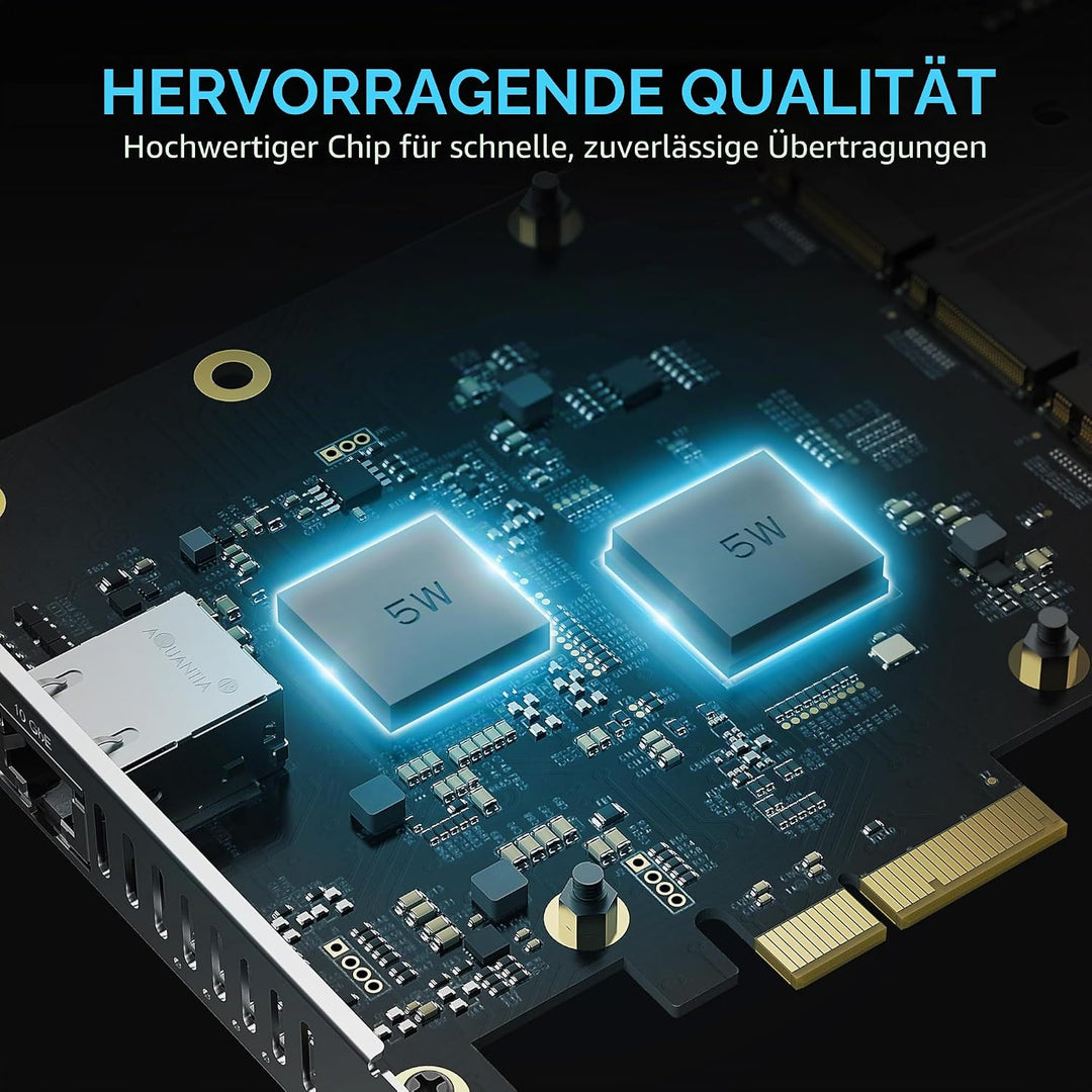 SABRENT PCIe 3.0 x4 m.2 Adapter Karte mit 10GbE, 3× NVMe SSD Slots, Aluminium-Kühlkörper, unterstütz