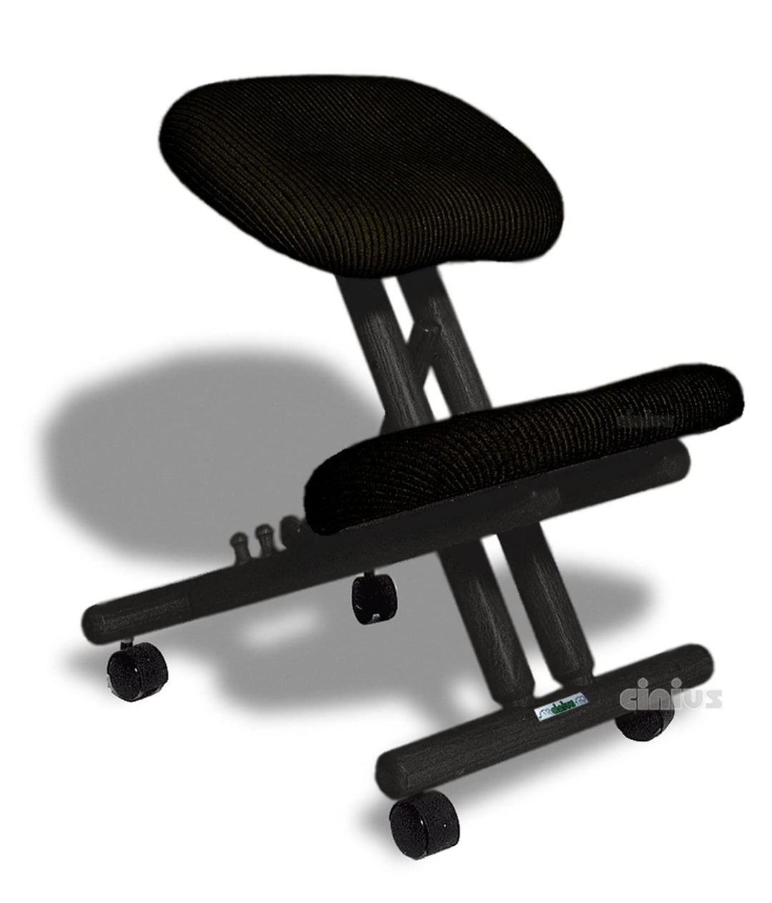 cinius Ergonomischer Stuhl Orthopädischer Kniestuhl Computerstuhl Kniehocker Stoff Schwarz Farbe, Sc