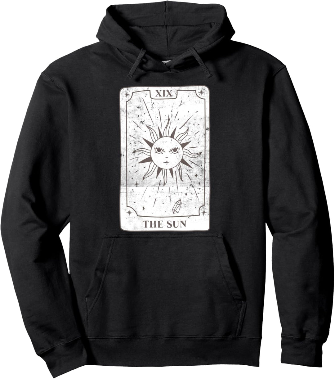 Gothic Hexe Tarot Kartendesign The Sun Kawaii Goth Witchy Pullover Hoodie