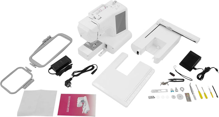 Automatische Stickmaschine, 45W computergesteuerte Nähmaschine mit 162 Integrierte Stichmuster, 0–65