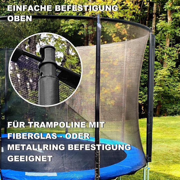 Baunsal® Trampolin Sicherheitsnetz Ø 183 185 244 250 275 277 300 305 366 370 335 337 396 400 427 430