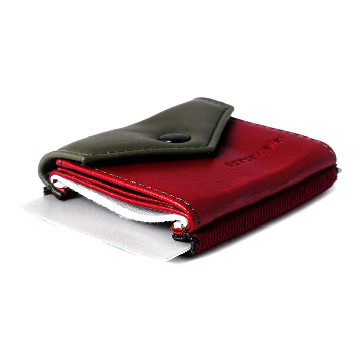 Geldbörse klein mit Münzfach aus Echt-Leder für Damen &amp; Herren I Slim Wallet Portemonnaie I 15 Karte