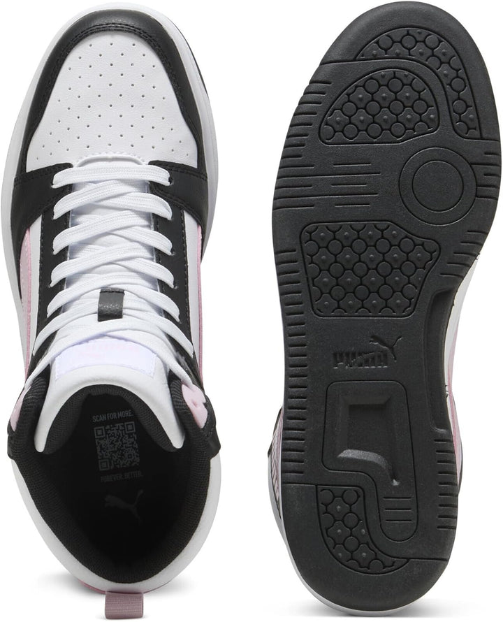 PUMA Unisex Rebound V6 Sneaker 42.5 EU Puma White Rose Mauve Puma Black, 42.5 EU Puma White Rose Mau