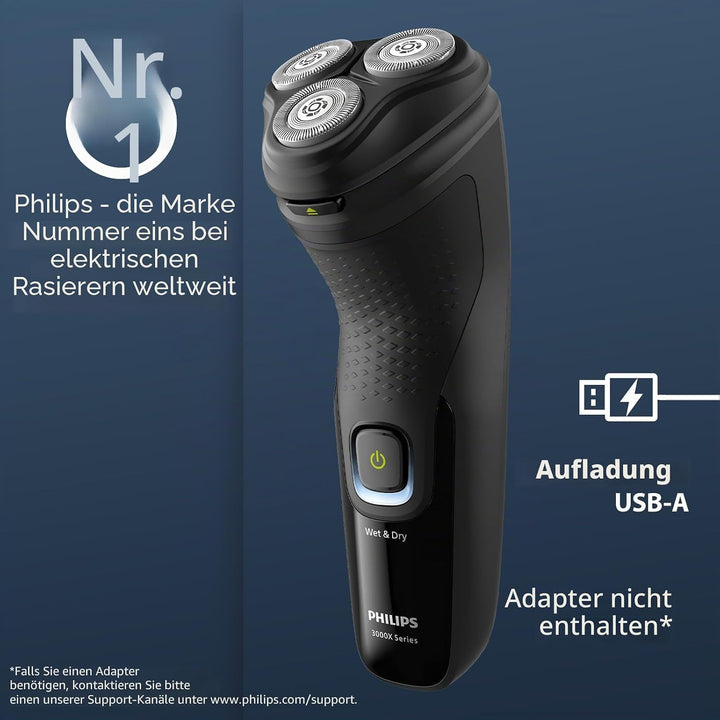 Philips Shaver 3000X Series X3021/00 Nass- und Trockenrasierer