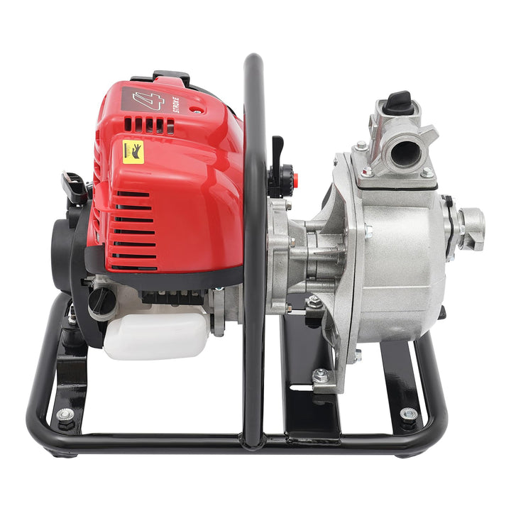 Benzin Wasserpumpe 4 Takt Tragbare Gartenpumpe 1.2KW Viertakt Teichpumpe für Gartenrasenbewässerung