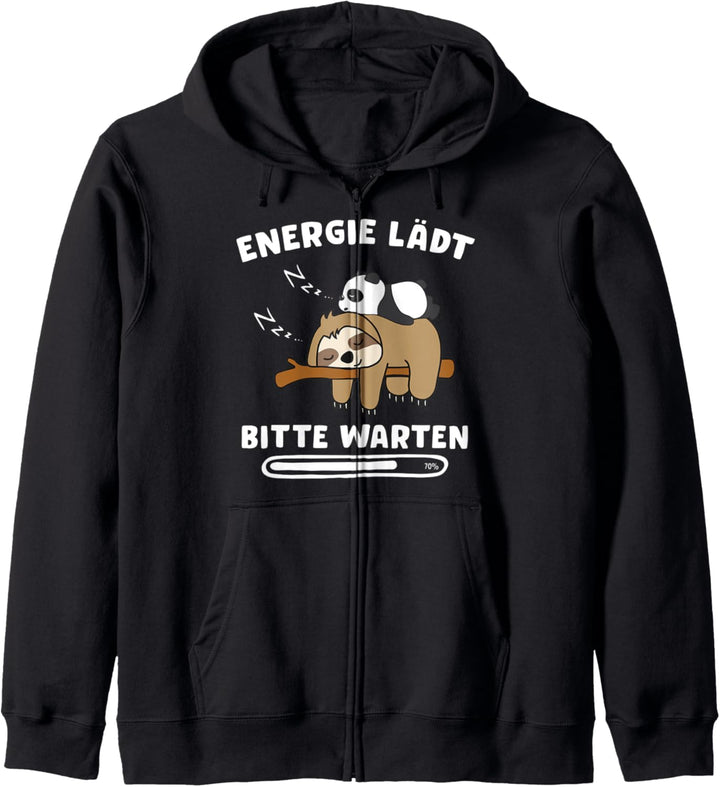 Energie lädt Faultier T-Shirt Pandabär Panda Chiller Kapuzenjacke