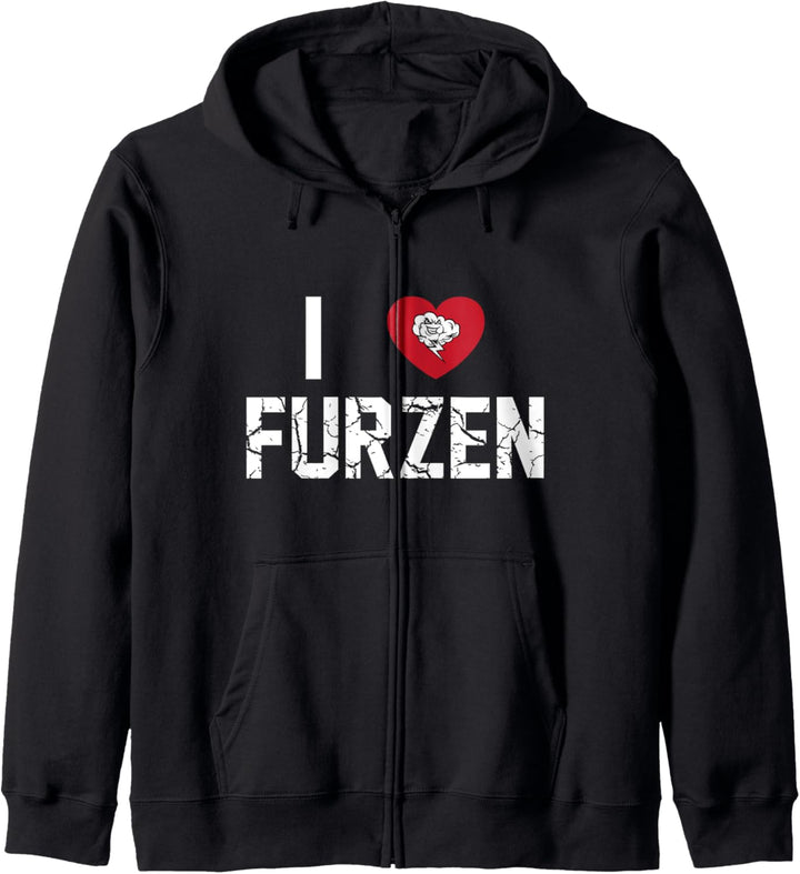 I Love Furzen Ich liebe Pupsen Frau Spass Sarkasmus Ironie Kapuzenjacke