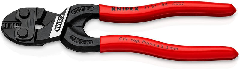 Knipex CoBolt® S Kompakt-Bolzenschneider mit Schneidaussparung schwarz atramentiert, mit Kunststoff