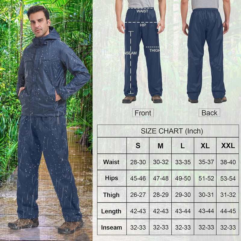 Asfixiado Regenhose Herren Fahrrad Leichte wasserdichte Winddichte Outdoorhose zum Wandern Camping T