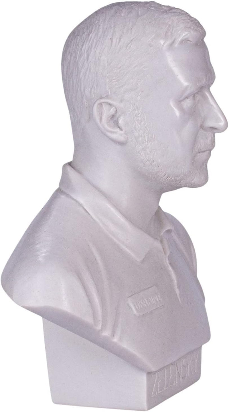 danila-souvenirs Ukrainischer Präsident Wolodymyr Selenskyj (Zelensky) marmor Büste Statue Skulptur