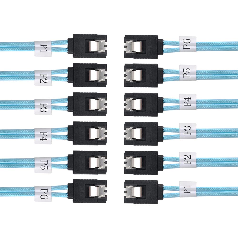 xiwai Intern 6 SATA 7pin auf 6 SATA 7pin Target SSD Festplatte 6Gbit/s Datenserver Raid-Kabel SATA 6