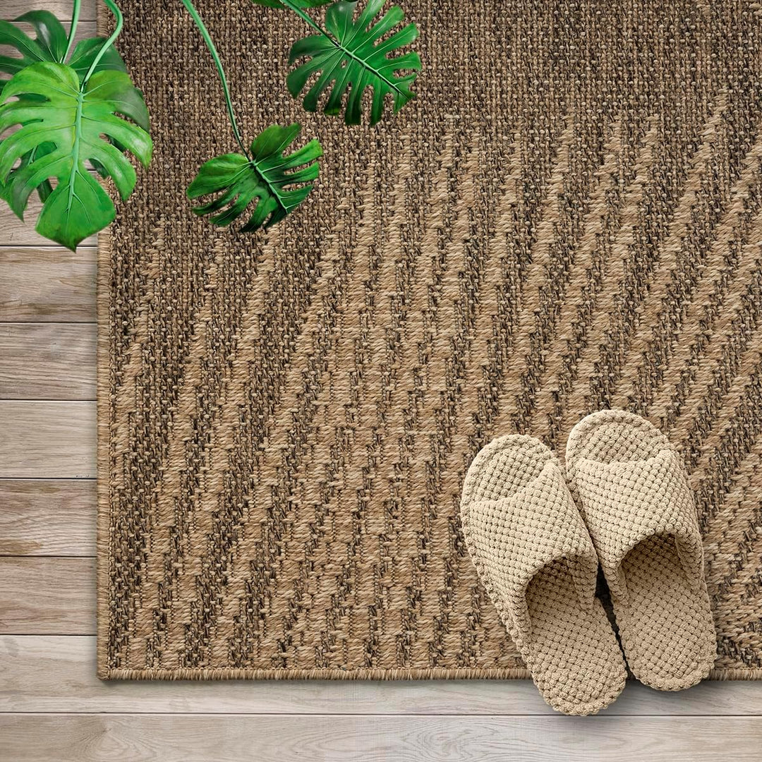 Mia´s Teppiche Soil - wetterfester In- und Outdoor Teppich im Natürlichem Jute-Look, wetterfest, gee