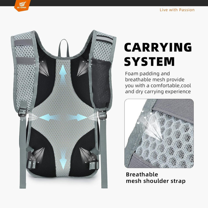 SKYSPER Wanderrucksack Herren Rucksack Klein Tagesrucksack Trekkingrucksack für Camping Outdoor Trav