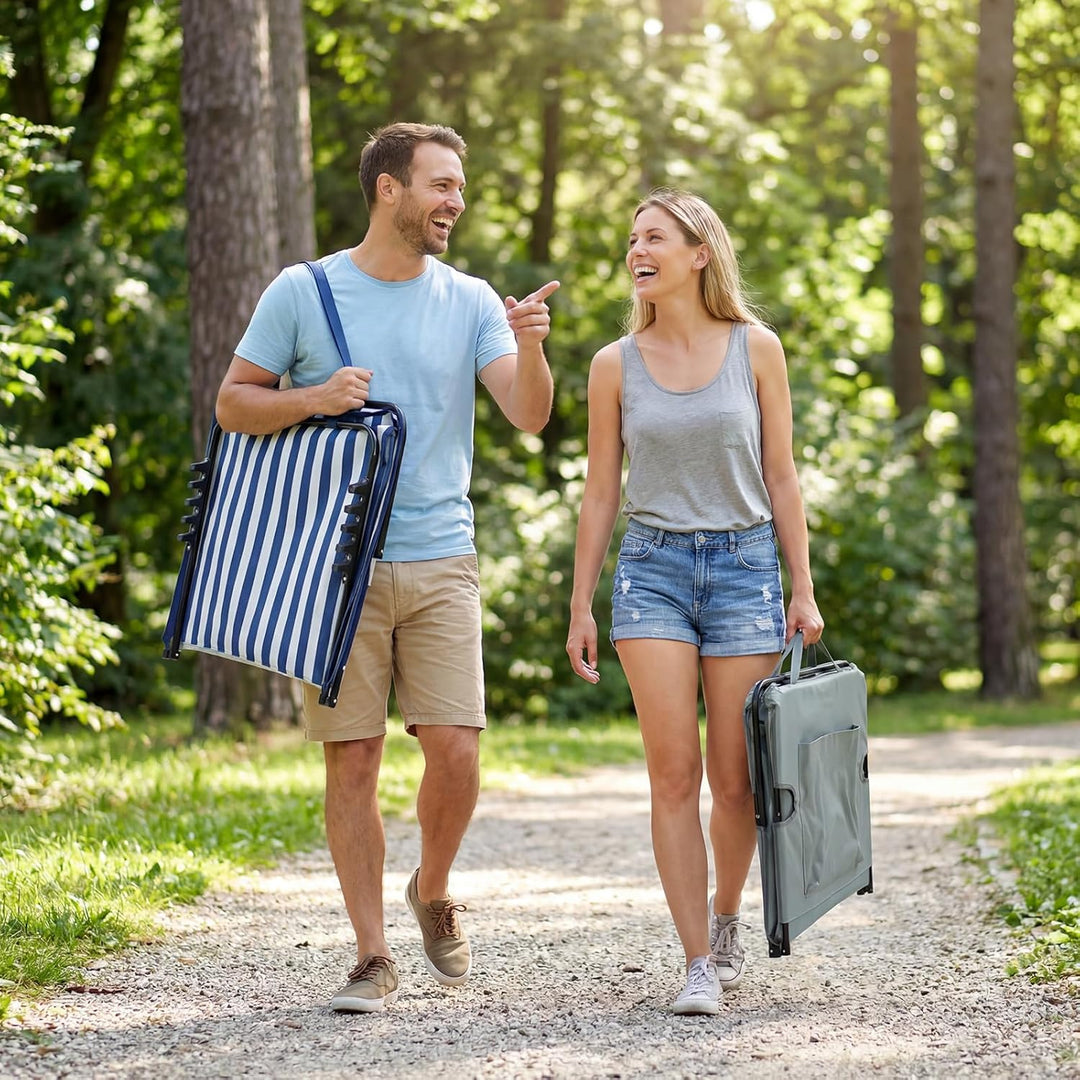 Palawano Sonnenliege für Garten & Strand – Verstellbare 5-Positionen Strandmatte, Leicht & TragbarLi