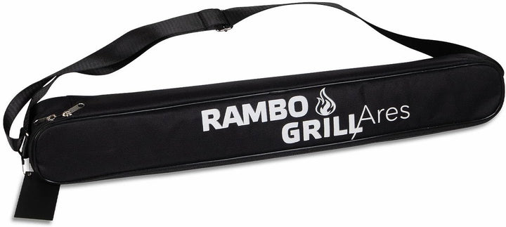 BEM Rambo Mangal Schaschlikgrill, Grillset mit Zubehör inkl. Powerbank + Motor, Elektrisch, Edelstah