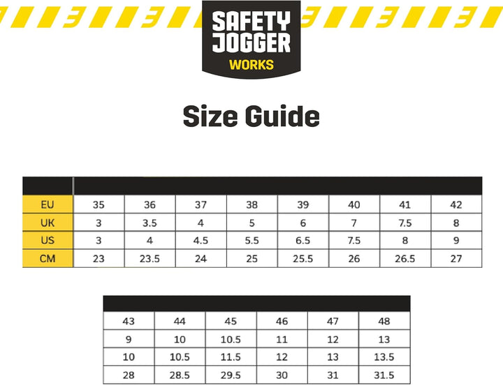 SAFETY JOGGER mit Stahlkappe Herren Leicht - S3 / S1P Arbeitsschuh für Damen, Rutschfeste Pannensich