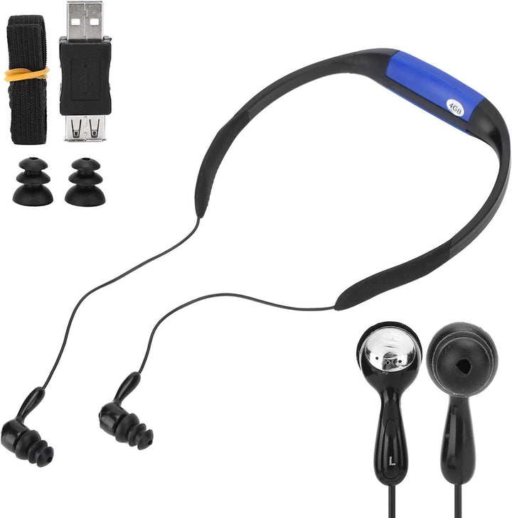IPX8-Kopfhörer Wasserdicht Zum Schwimmen, Wasserdichter MP3-Player, Unterwasser-Kopfhörer-Ohrhörer Z
