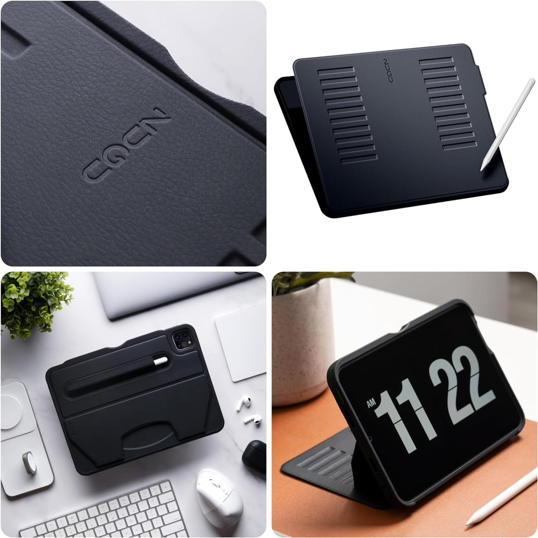 ZUGU iPad Pro 12.9 Hülle 2021 5. Generation, schlanke Schutzhülle 10 Winkel-Ständer magnetisch, Aufl