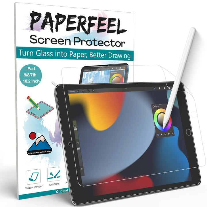 PAPERFEEL [2 Stück] Folie für iPad 9./8./7. Generation 2021 2020 2019 Schutzfolie, Matter Displaysch