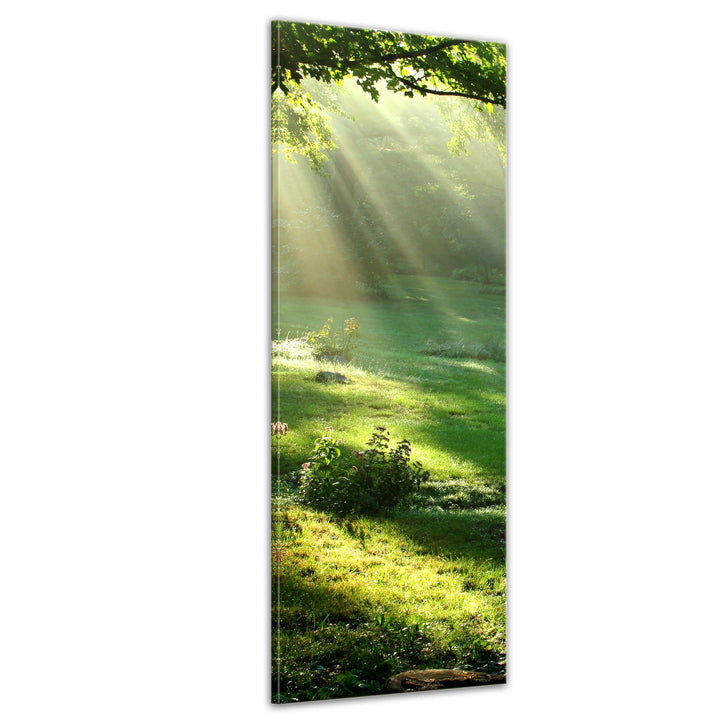 Bilderdepot24 Bild auf Leinwand | Wiese in 30x90 cm als Panorama Wandbild | Wand-deko Dekoration Woh