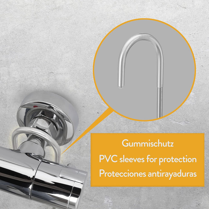 kowald ® Duschkorb zum Einhängen in die Armatur - Edelstahl - 100% Rostfrei Einhängen Armatur Edelst