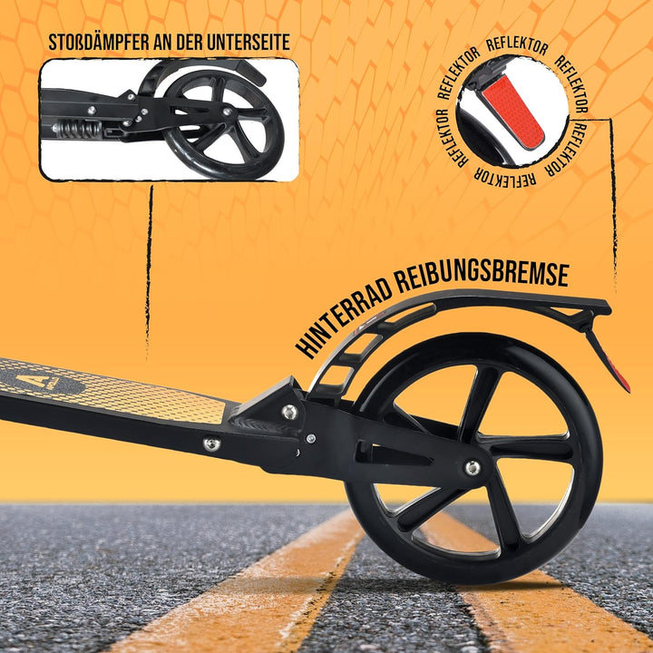 Apollo 200mm Wheel City Scooter - Spectre Pro | Luxus Cityroller mit Doppel Federung, | City-Roller