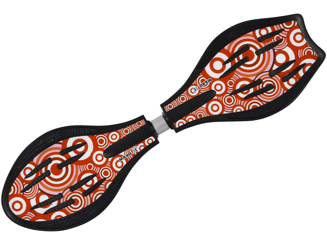 MAXOfit Waveboard Pro Close XL | Bis 100 kg | Mit LED Leuchtrollen, Tasche und Zubehör für Kinder, B