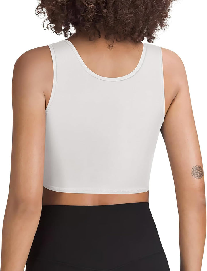 Transgender Brust Binder FTM Binder Trans Halb Breast Binder BH Kompression Tank Top Weiss S, Weiss