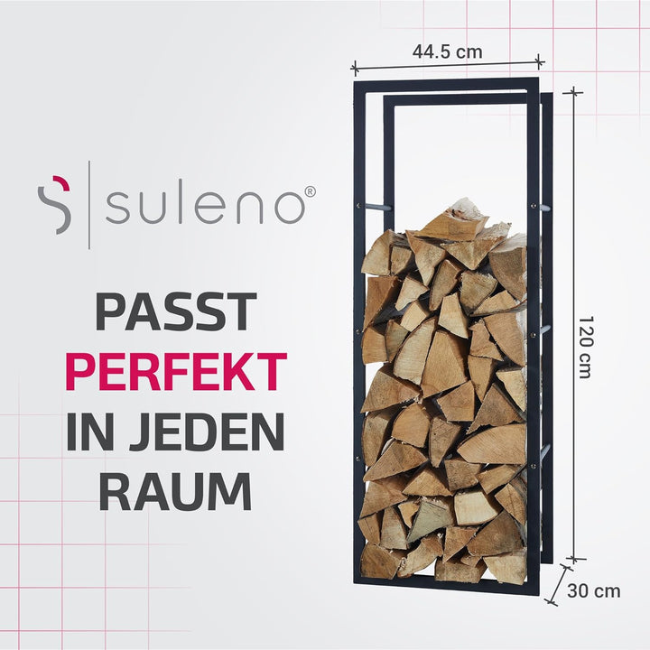 SULENO Kaminholzregal CARDIFF Feuerholzregal Innen Brennholzregal Holzhalter