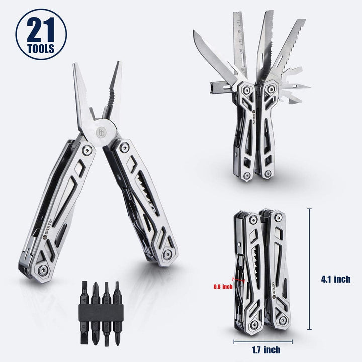 Geschenke für Männer Frauen, BIBURY Faltbares Multitools, Weihnachtsgeschenke Tools, Werkzeug Zange