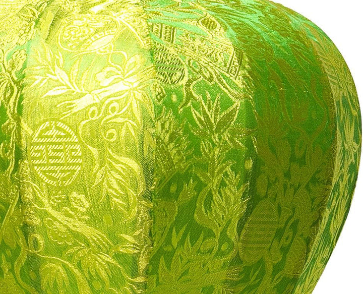 Lampion Asiatisch Hoi an Seide grün R – Ø 47 cm – Handwerkskunst aus Vietnam (REF. R40-V)
